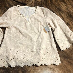 John Mark lace blouse in small